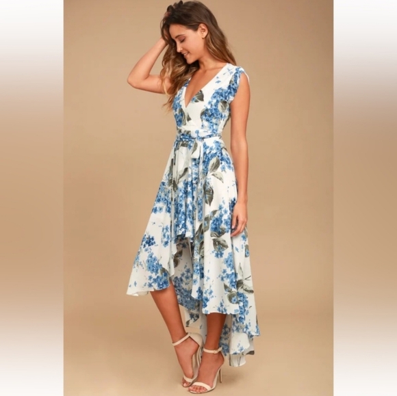 Lulus Dresses & Skirts - New Lulus French Countryside White Floral Print High-Low Dress Women's Small